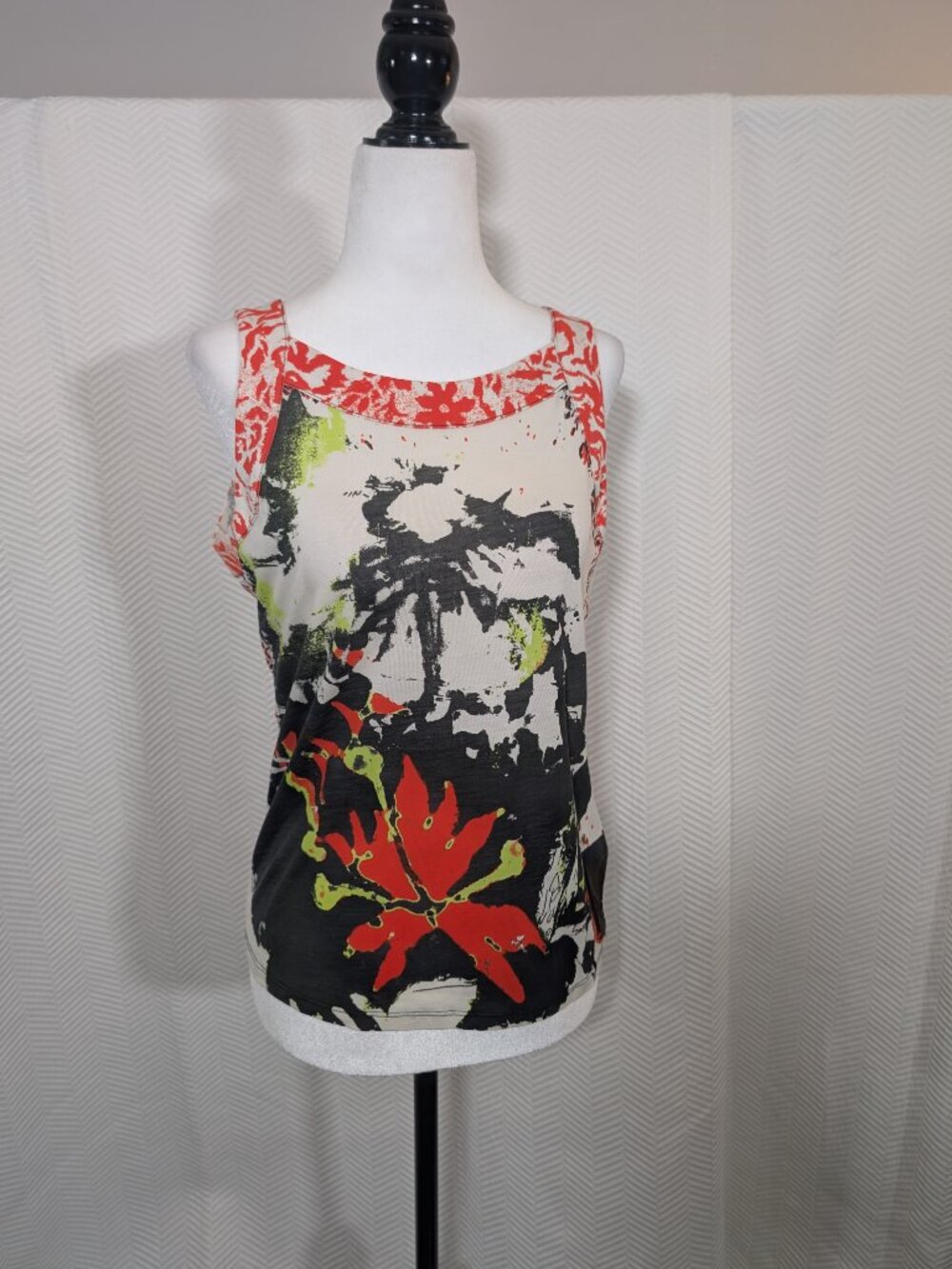 Aldo Martins Cap Juluca Abstract Print Tank Top Size 8 Euro Summer Boho Resort